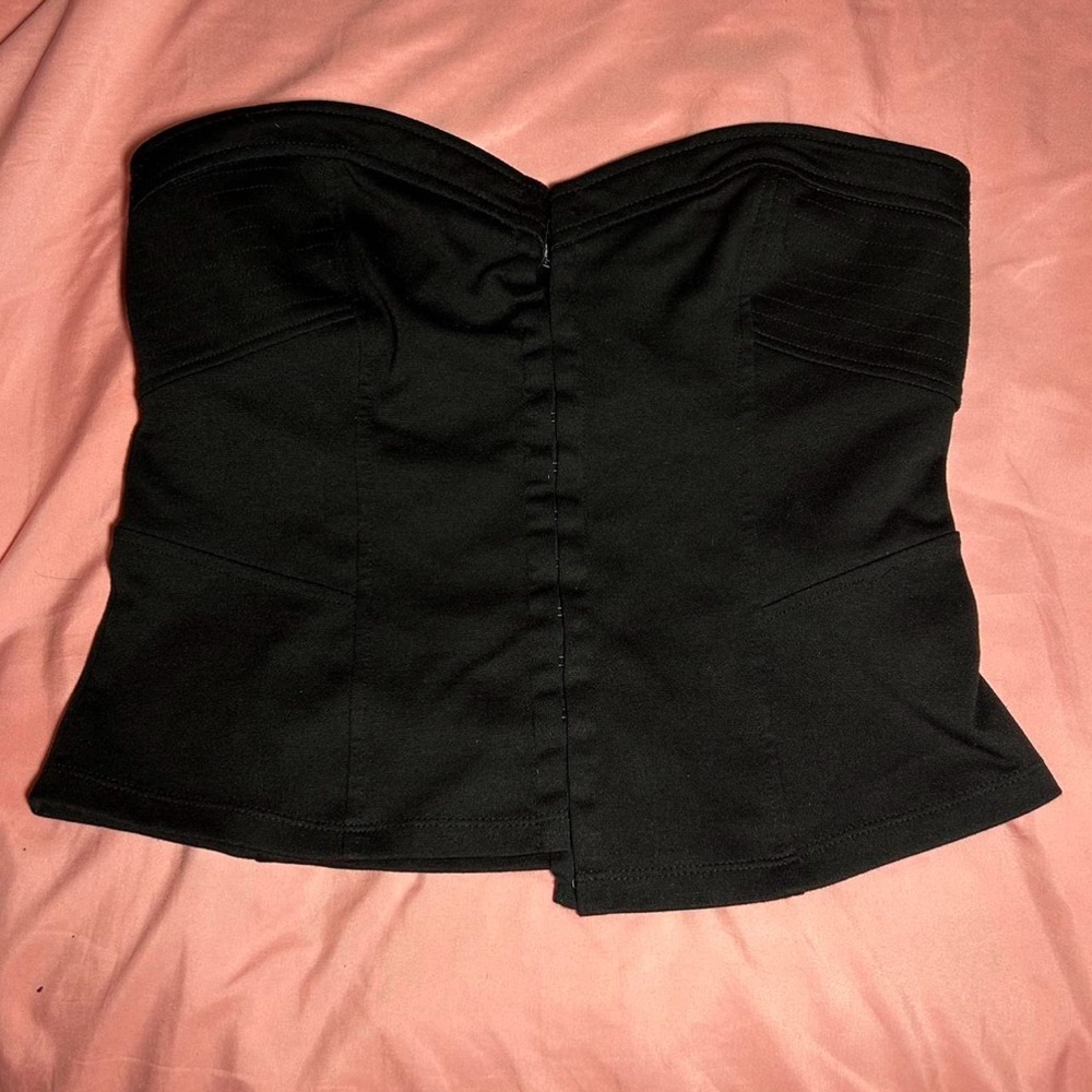 black corset crop top